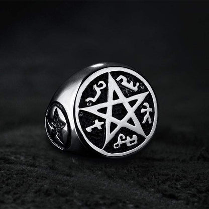 Pentagram Stainless Steel Ring