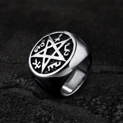 Pentagram Stainless Steel Ring