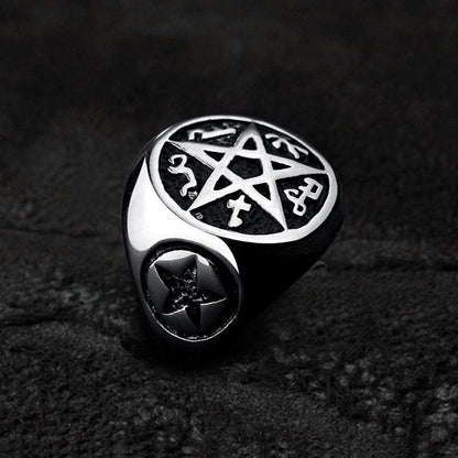 Pentagram Stainless Steel Ring