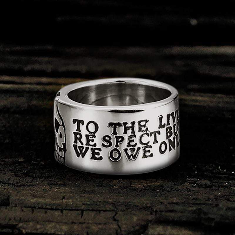 Punk Half-Face Stainless Steel Skull Ring