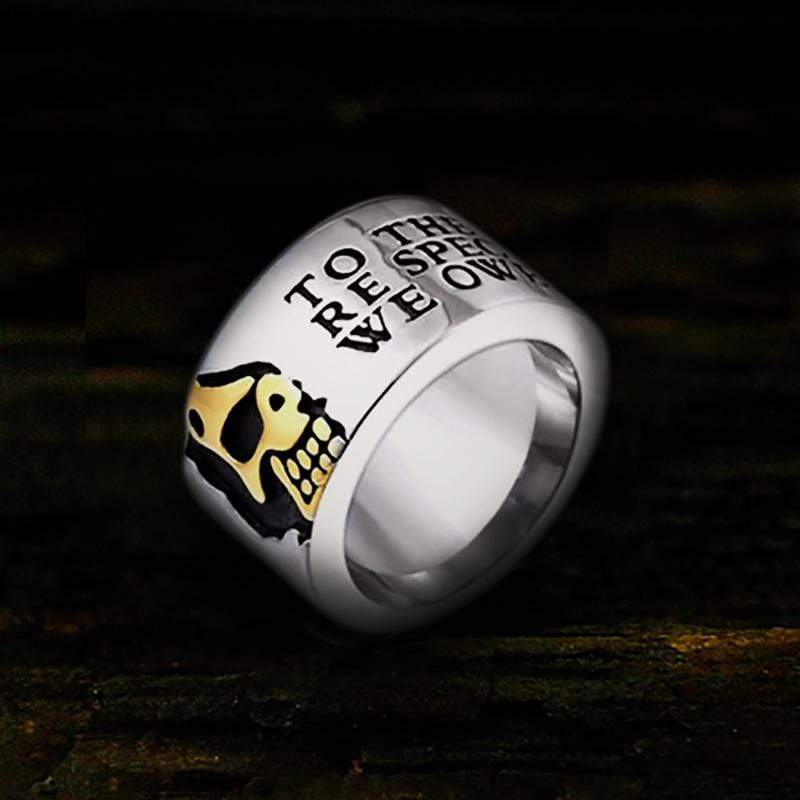 Punk Half-Face Stainless Steel Skull Ring
