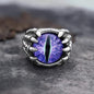 Dragon Eye Stainless Steel Skull Claw Ring
