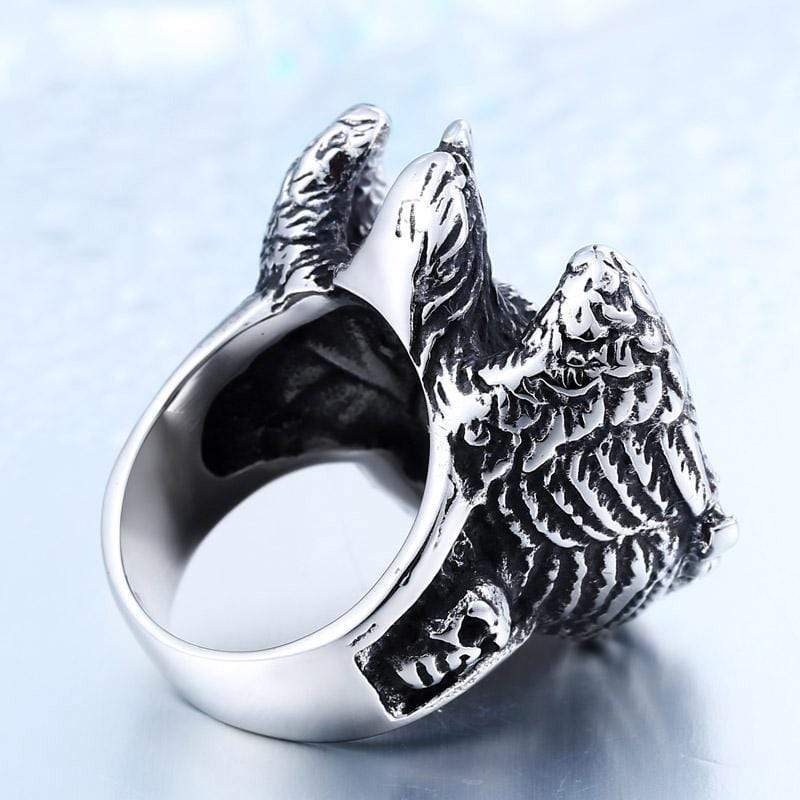 Raven Wrench Stainless Steel Skull Ring