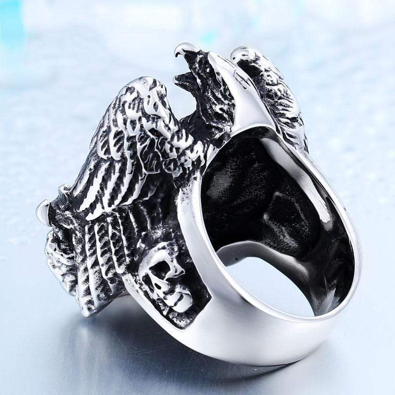 Raven Wrench Stainless Steel Skull Ring