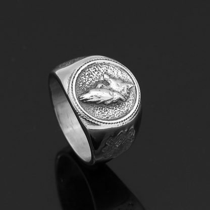 Retro Celtic Wolf Stainless Steel Viking Ring