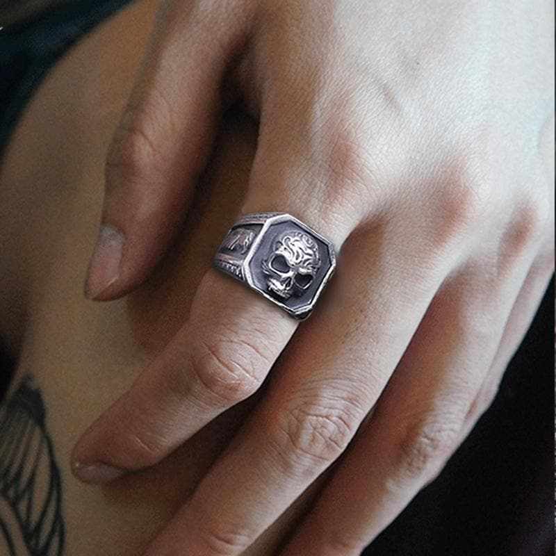 Retro Eagle Stainless Steel Skull Ring
