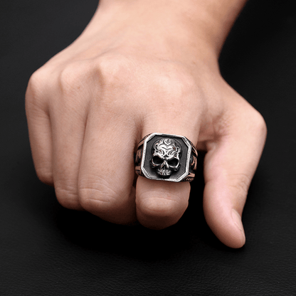 Retro Eagle Stainless Steel Skull Ring