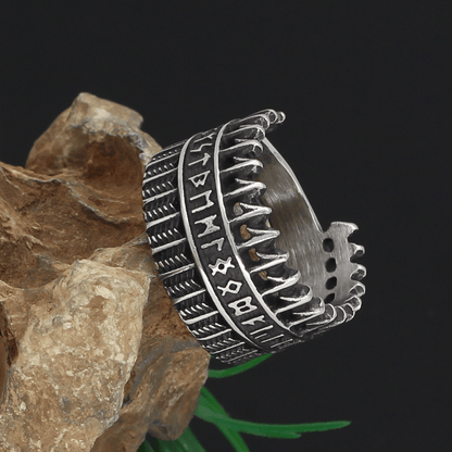 Rune Stainless Steel Viking Ring