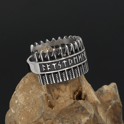 Rune Stainless Steel Viking Ring