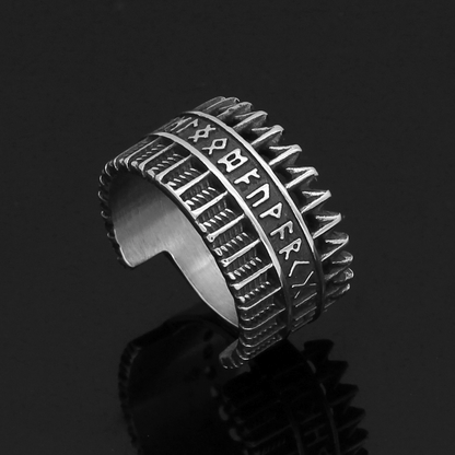 Rune Stainless Steel Viking Ring