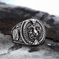 Eagle Globe Anchor Stainless Steel Marine Ring
