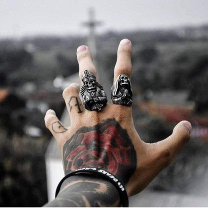 Skeleton 316L Stainless Steel Skull Ring