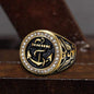 Eagle Navy Anchor Stainless Steel Marine Gemstone Ring