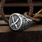 Punk Navy Double Knife 316L Stainless Steel Marine Ring