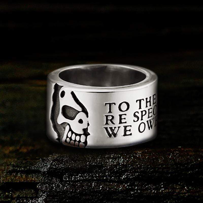 Punk Half-Face Stainless Steel Skull Ring