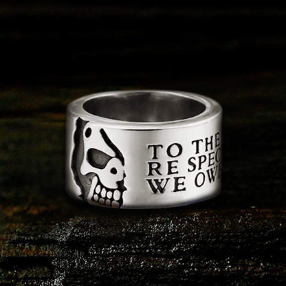 Punk Half-Face Stainless Steel Skull Ring