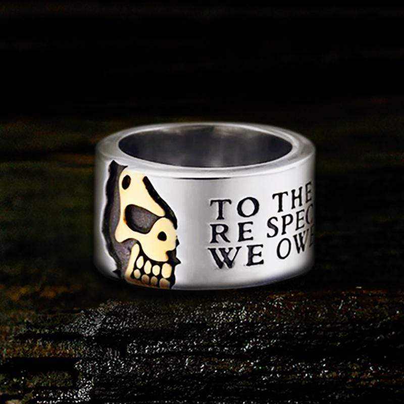 Punk Half-Face Stainless Steel Skull Ring