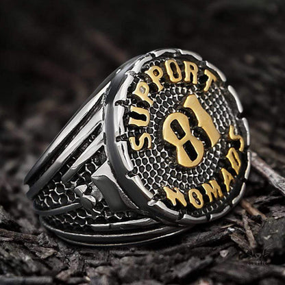 Support 81 Nomads Stainless Steel Ring