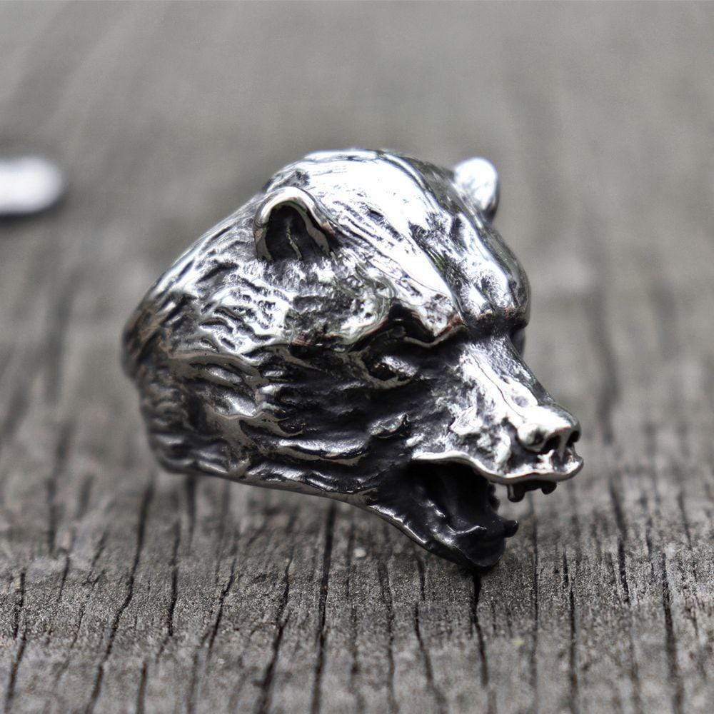 Vintage Ancient Wolf 316L Stainless Steel Beast Ring