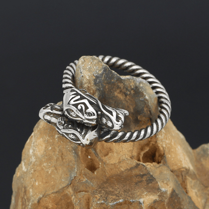 Vintage Dragon Stainless Steel Viking Ring