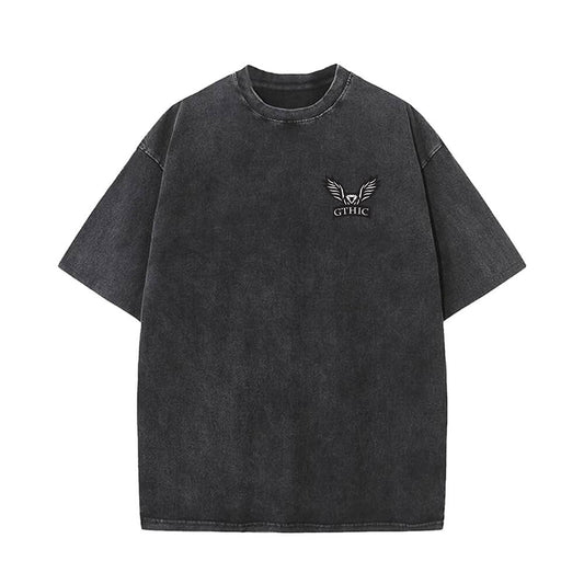 GTHIC Flying Eagle Pattern Short Sleeve T-shirt