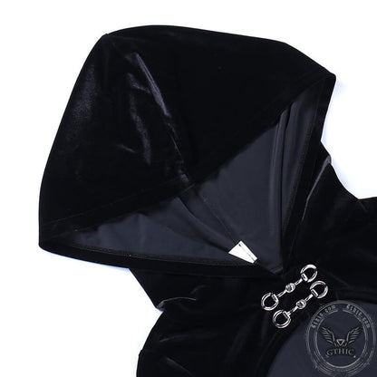 Halloween Flare Sleeve Hooded Dress Set