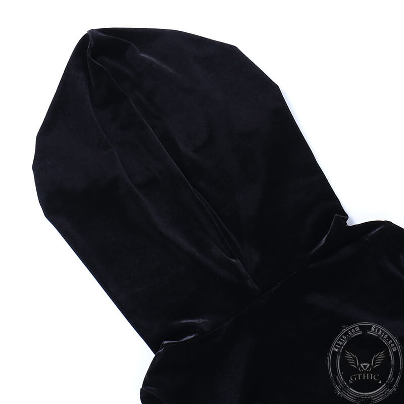 Halloween Flare Sleeve Hooded Dress Set