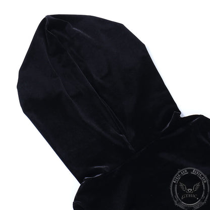 Halloween Flare Sleeve Hooded Dress Set