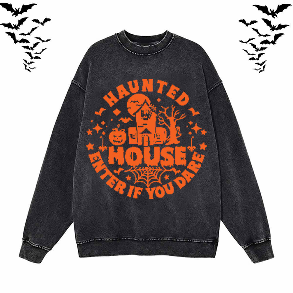 Halloween Funny Saying Vintage Washed Hoodie Sweatshirt