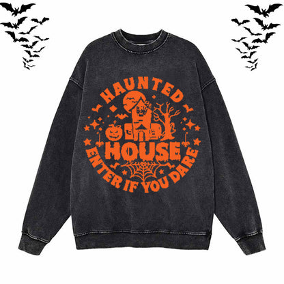 Halloween Funny Saying Vintage Washed Hoodie Sweatshirt