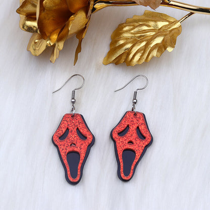 Halloween Grimace Skull Acrylic Earrings