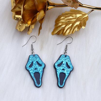 Halloween Grimace Skull Acrylic Earrings