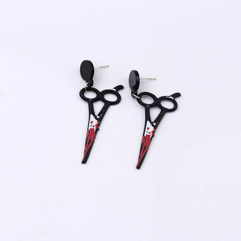 Halloween Red Print Acrylic Earrings