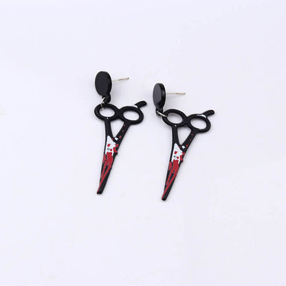Halloween Red Print Acrylic Earrings