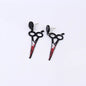 Halloween Red Print Acrylic Earrings