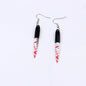 Halloween Red Print Acrylic Earrings