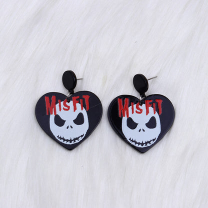 Halloween Skeleton Hands Acrylic Skull Earrings