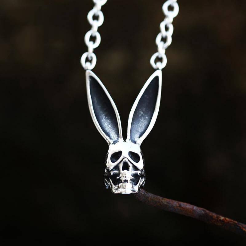 Halloween Skull Rabbit Stainless Steel Necklace
