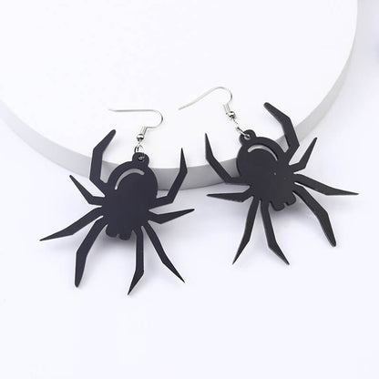 Halloween Spider Design Acrylic Earrings