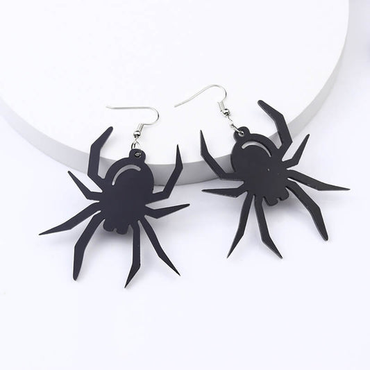 Halloween Spider Design Acrylic Earrings