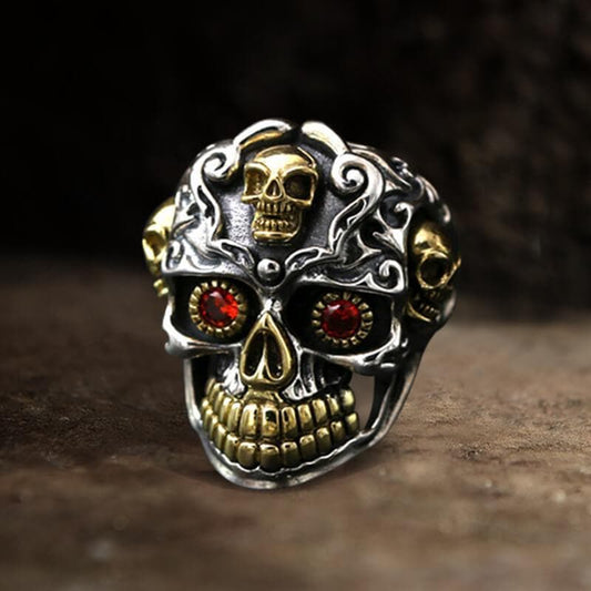 Halloween Sugar Skull Stainless Steel Ring