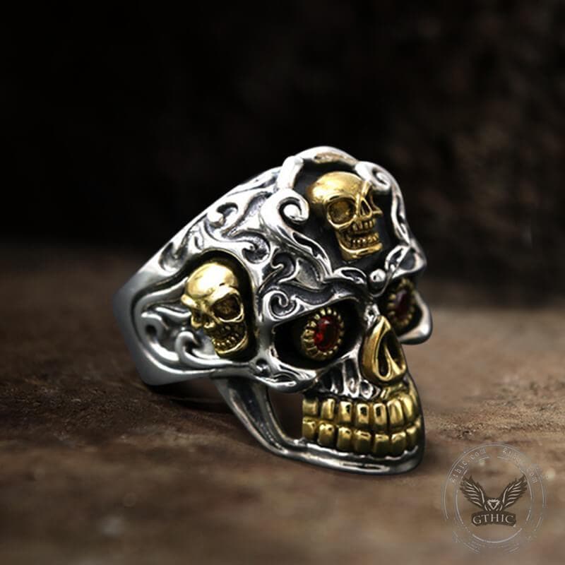Halloween Sugar Skull Stainless Steel Ring