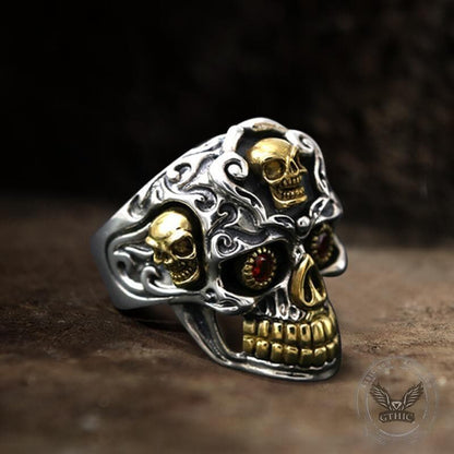 Halloween Sugar Skull Stainless Steel Ring