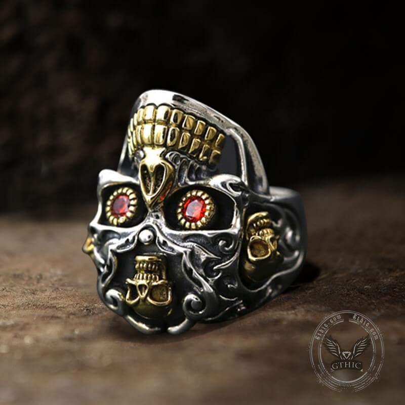 Halloween Sugar Skull Stainless Steel Ring