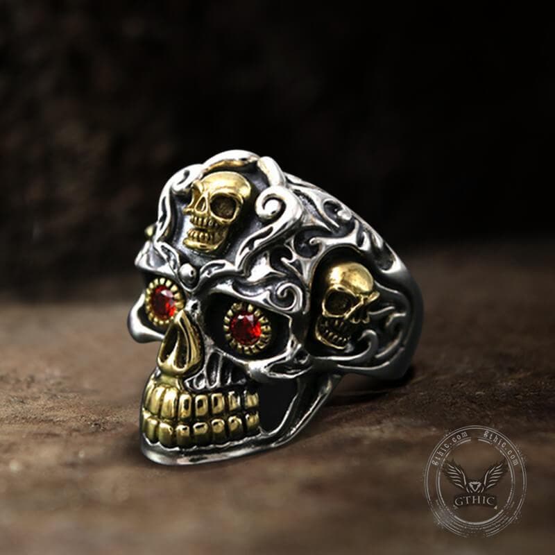 Halloween Sugar Skull Stainless Steel Ring