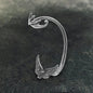 Heart Shape Zircon Devil Wings Stainless Steel Ear Cuff Earrings