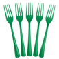 Heavy Duty Emerald Green Plastic Forks | 50 Count