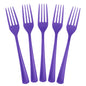 Heavy Duty Purple Plastic Forks | 50 Count