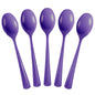 Heavy Duty Purple Plastic Spoons | 50 Count