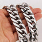 Heavy Polished Cuban Link Chain Stainless Steel Men's Necklace